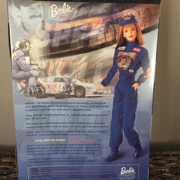 50th Anniversary NASCAR Barbie Doll - Picture 2 of 4